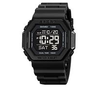 SKMEI Hombres Top Marcas Digital Hombres Impermeable Electrónico Relojes de Pulsera Moda PU Banda Deportes Reloj relogio Masculino Sport Watch Hombres, negro, Clásico
