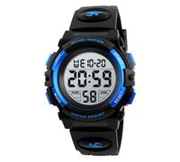 SKMEI Reloj deportivo digital impermeable con luz nocturna para niños de 5 a 12 años, regalo para niños y niñas, Azul