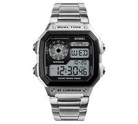 Skmei Reloj deportivo para hombre de acero inoxidable digital - 1335S, acero inoxidable, pulsera