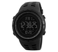 SKMEI - Reloj Digital Deportivo al Aire Libre Impermeable para Hombre Chicos Estudiantes, Reloj Multifunciones, Negro