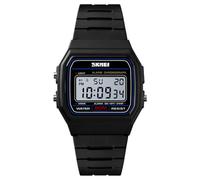 SKMEI Reloj digital militar para hombre, multifunción, impermeable, deportivo, calendario lunminous, 1412-All Black, Militar