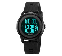 SKMEI Relojes deportivos digitales para niños con retroiluminación LED colorida, impermeables, multifunción, para regalo para niños y niñas, Negro