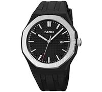 SKMEI Relojes para hombre, correa de silicona simple, impermeable, deportivo, casual, analógico, de cuarzo, regalos para hombres jóvenes, reloj de pulsera negro, G9299 negro, Moda