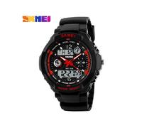 (skmei rojo) Nuevos relojes deportivos S Shock Fashion G para hombre, relojes Skmei digitales analógicos
