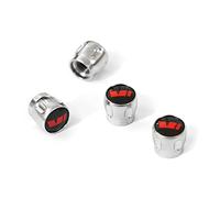 Skoda 000071215G - Tapones de válvula VRS Tapones de válvulas neumáticos, Negro/Rojo