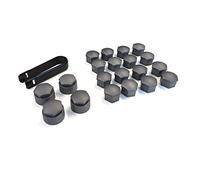 Skoda 000071215NZ37 Tapatornillos de Rueda, Gris Mate, Solo para Tornillos de Rueda de Seguridad