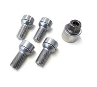 Skoda 000071597C Juego de tornillos de seguridad antirrobo para ruedas, M14 x 1,5 x 27