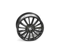 Skoda 5E0071498ZG6 - Llanta de aluminio Turini de 18 pulgadas Tuning Sport Llanta 7,5JX18 ET51 5x112, llanta de aleación de aleación, color negro mate, media