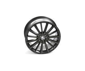 Skoda 5E0071498ZG6 - Llanta de aluminio Turini de 18 pulgadas Tuning Sport Llanta 7,5JX18 ET51 5x112, llanta de aleación de aleación, color negro mate, media