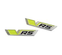 Skoda 5LA853041A7DZ 5LA853042A7DZ Placa RS Guardabarros emblema VRS Logo Deportivo, Negro/Verde