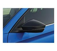 Skoda 654072530A Tuning - Tapas para espejo retrovisor (color negro, solo con asistente de cambio de pista), color negro