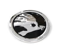 Skoda 658853621FOD Emblema delantero insignia insignia capó, negro/cromo, plata