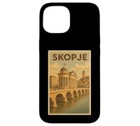 Skopje North Macedonia Skyline Carcasa para iPhone 15