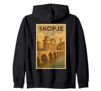 Skopje North Macedonia Skyline Sudadera con Capucha