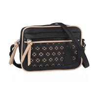 SKPAT - Bolso Bandolera Mujer Versátil para Diario y Viajes Estilo Casual Urbano Práctico Compacto Moda Bolsos De Mujer Bandolera. Bolso Negro-Taupe Mujer