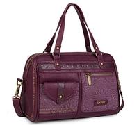 SKPAT - Bolso Mujer Elegante: Bolso Bandolera Mujer, Bolso de Mano de Mujer, Bolso Shopper Mujer, Bolso Piel Mujer 304665, Granate