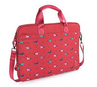 SKPAT - Bolso Ordenador Portatil Mujer Elegante Para Trabajo Diario Viajes Oficina Estilo Moderno Con Diseño Funcional. Bolso Para Portatil. Maletin Para Ordenador, Rojo