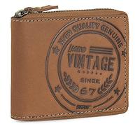 SKPAT - Cartera de Piel para Hombre - Cartera Hombre Piel con Monedero Interior y Tarjetero, diseño Slim, Cuero auténtico, Regalo Elegante. Proteccion RFID, Marron