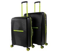SKPAT - Juego De Maletas De Viaje Rígidas Cabina Mediana Grande Ligeras con Ruedas 360º Conjunto Equipaje con Candado de Combinación Set Ideal para Viajeros Exigentes. Extensible, Negro