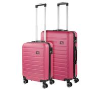 SKPAT - Juego Maletas De Viaje rígidas Trolley con Candado de Combinacion TSA y 4 Doble Rueda 360° Set Maletas De Viaje Ligeras y Resistentes, Fucsia