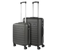 SKPAT - Juego Maletas De Viaje rígidas Trolley con Candado de Combinacion TSA y 4 Doble Rueda 360° Set Maletas De Viaje Ligeras y Resistentes, Antracita