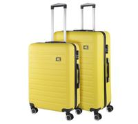 SKPAT - Juego Maletas De Viaje rígidas Trolley con Candado de Combinación y 4 Doble Rueda 360° Set Maletas De Viaje Ligeras y Resistentes, Amarillo