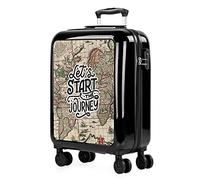 SKPAT - Maletas De Viaje Cabina 55x40x20 Equipaje De Mano Avion Trolley Cabina Duradero Ligero Ruedas Silenciosas. Candado de Combinación, Negro-Journey