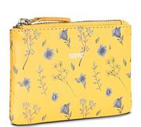 SKPAT - Monedero Mujer con Cremallera Segura Estilo Compacto Monedero Piel Autentica Print Pequeño Diseño Sofisticado Monedero Mujer Pequeño, Amarillo