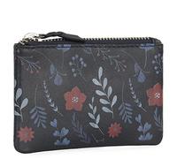 SKPAT - Monedero Mujer con Cremallera Segura Estilo Compacto Monedero Piel Autentica Print Pequeño Diseño Sofisticado Monedero Mujer Pequeño, Marino