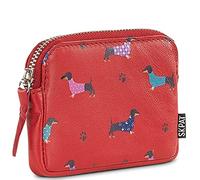 SKPAT - Monedero Mujer Pequeño, Rojo: Monedero Piel Auténtica, Diseño Sofisticado y Compacto con Cremallera Segura