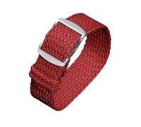 SKPVPOKOYL Correa de reloj de nailon universal, repuesto de lona suave de 18mm, 20mm y 22mm(Red,20mm)
