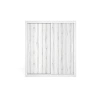 Skraut Home Armario Sava 2 Puertas correderas, Color Blanco veteado, Estante y Colgador Interior, Habitación Matrimonio o Juvenil, 201x182x58,7 cm