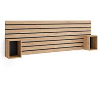 Skraut home Cabecero efecto madera roble 214x3x70cm