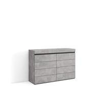Skraut Home | Cómoda, Cajonera | Mueble Auxiliar | 114x75x35 cm | Dormitorio, habitación | con Almacenamiento | Estilo Moderno | Cemento