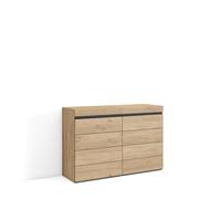 Skraut Home | Cómoda, Cajonera | Mueble Auxiliar | 114x75x35 cm | Dormitorio, habitación | con Almacenamiento | Estilo Moderno | Roble