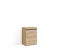 Skraut Home | Cómoda, Cajonera | Mueble Auxiliar | 57x75x35 cm | Dormitorio, habitación | con Almacenamiento | Estilo Moderno | Roble