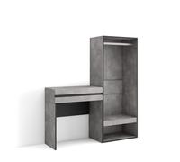 Skraut Home | Consola Entrada | Mueble con cajón | 130x145x35 cm | Recibidor | Vestidor Abierto | Estilo Moderno | Cemento