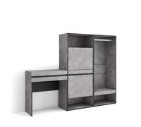 Skraut Home | Consola Entrada | Mueble con cajón | 190x145x35 cm | Recibidor | Zapatero | Vestidor Abierto | Estilo Moderno | Cemento
