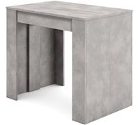 Skraut Home | Mesa Consola Extensible | Mesa Comedor Plegable | 220 | para 10 comensales | Comedor y Cocina | Estilo Moderno | Cemento