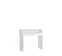 Skraut Home | Escritorio Extensible | Mesa Escritorio Ordenador | 99x90x35cm | retractil | Oficina o Estudio | Estilo Moderno | Blanco veteado