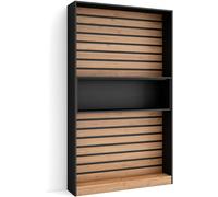 Skraut home Librería efecto madera roble y negro 110x25x186cm