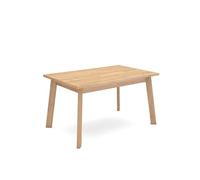 Skraut Home | Mesa Comedor | Mesa Fija Cocina y Salón | 140 | para 6 comensales | Patas de Madera | Estilo Moderno | Roble