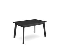 Skraut Home | Mesa Comedor | Mesa Fija Cocina y Salón | 140 | para 6 comensales | Patas de Madera | Estilo Moderno | Negro