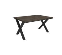 Skraut Home | Mesa Comedor | Mesa Fija Cocina y Salón | 140x90x74 cm | para 6 comensales | Muebles Comedor | Estilo Industrial | Roble Oscuro