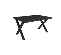 Skraut Home | Mesa Comedor | Mesa Fija Cocina y Salón | 140x90x74 cm | para 6 comensales | Muebles Comedor | Estilo Industrial | Negro