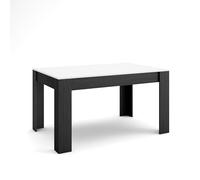 Skraut Home | Mesa Comedor | Mesa Fija Cocina y Salón | 140x90x76 cm | para 6 comensales | Muebles Comedor | Estilo Moderno | Blanco y Negro