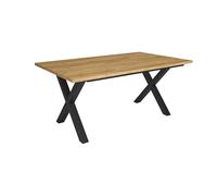 Skraut Home | Mesa Comedor | Mesa Fija Cocina y Salón | 167x90x74 cm | para 8 Comensales | Muebles Comedor | Estilo Industrial | Roble