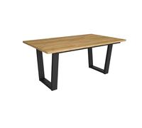 Skraut Home | Mesa Comedor | Mesa Fija Cocina y Salón | 167x90x74 cm | para 8 Comensales | Muebles Comedor | Estilo Industrial | Roble