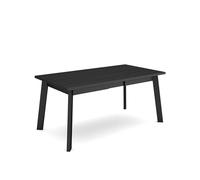 Skraut Home | Mesa Comedor | Mesa Fija Cocina y Salón | 170 | para 8 Comensales | Patas de Madera | Estilo Moderno | Negro