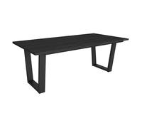 Skraut Home | Mesa Comedor | Mesa Fija Cocina y Salón | 194x90x74 cm | para 10 Comensales | Muebles Comedor | Estilo Industrial | Negro